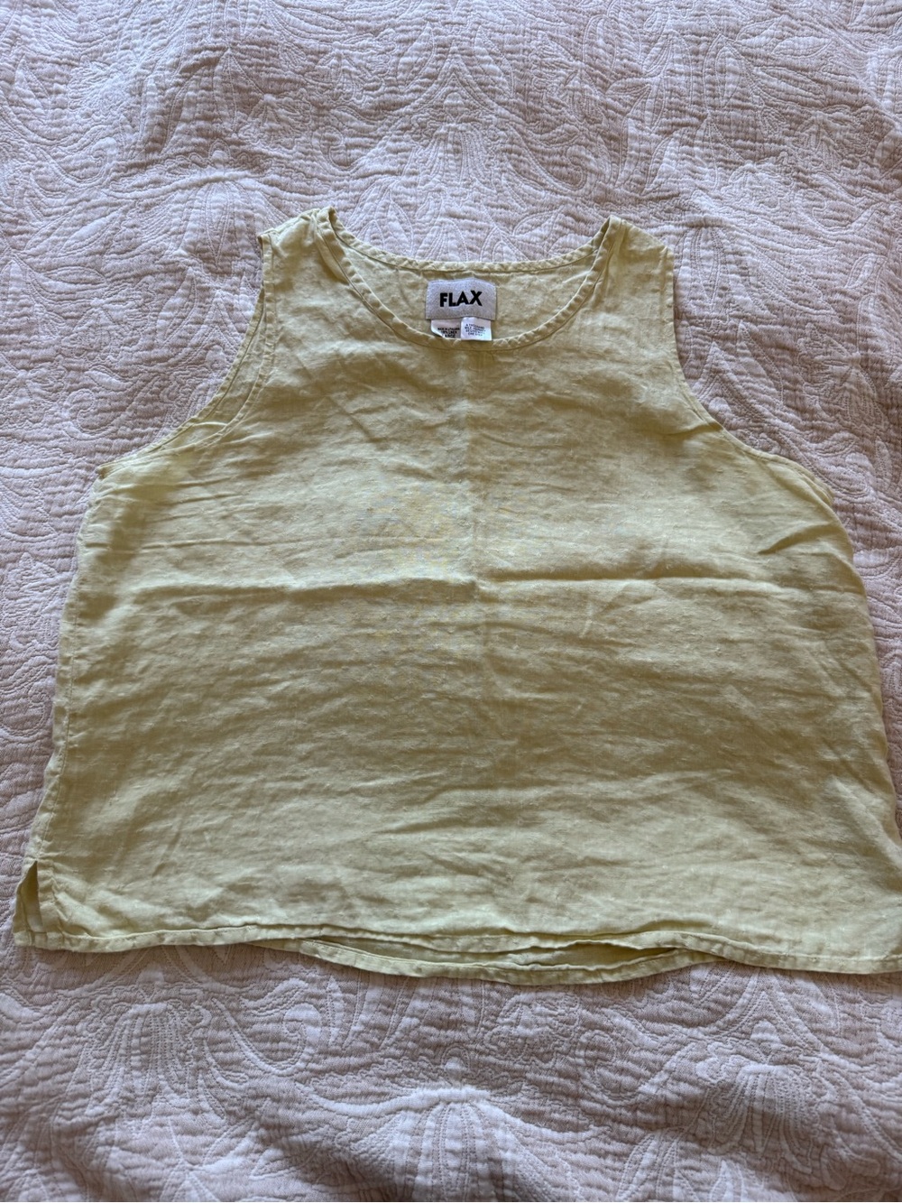 FLAX linen scoop neck tank